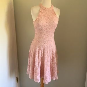 Aqua new pink lace dress